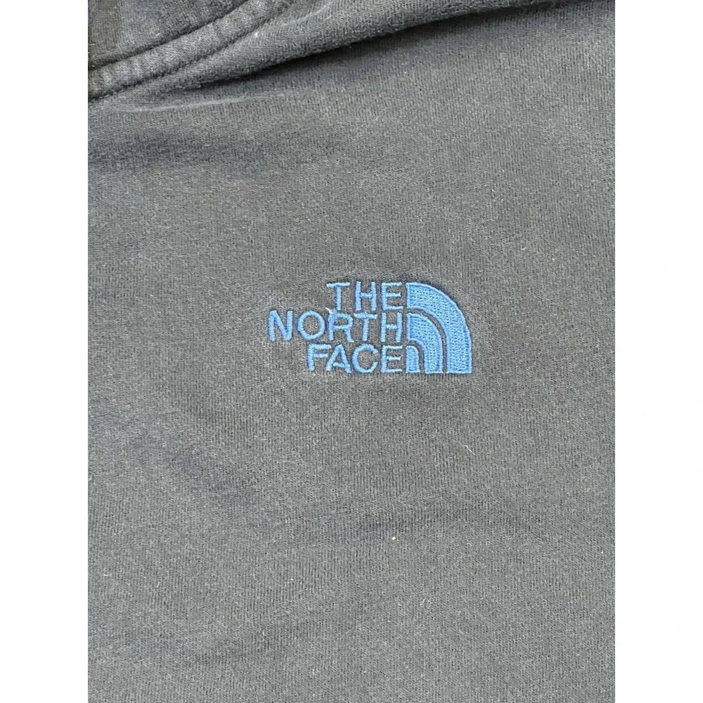 The North Face Hoodie Mens Extra Large Gray Full Zip Sweatshirt Logo Hood